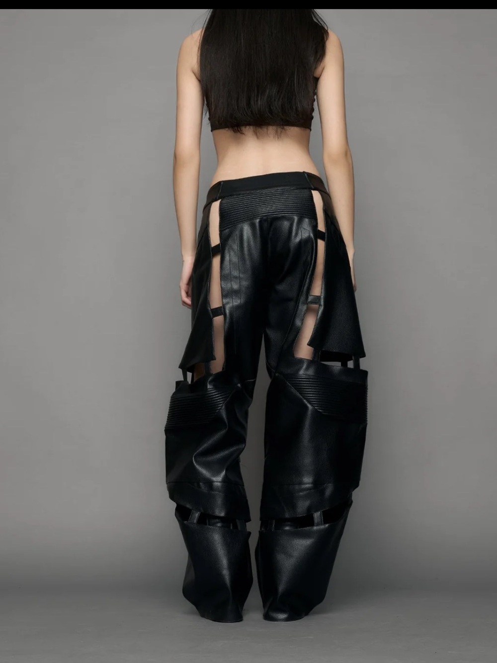 NAMILiA | Black Leather Octane Moto Pants Size M